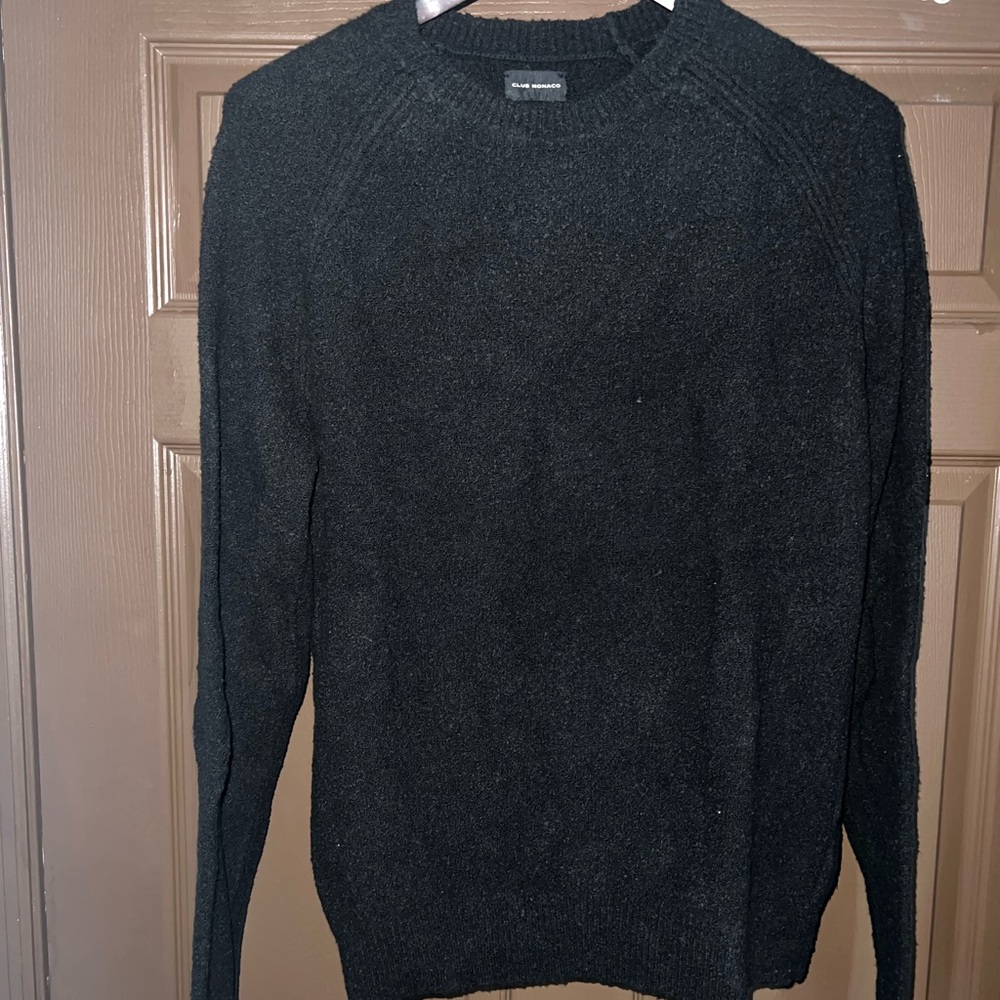 Club Monaco Textured Cotton-Blend Sweater Large